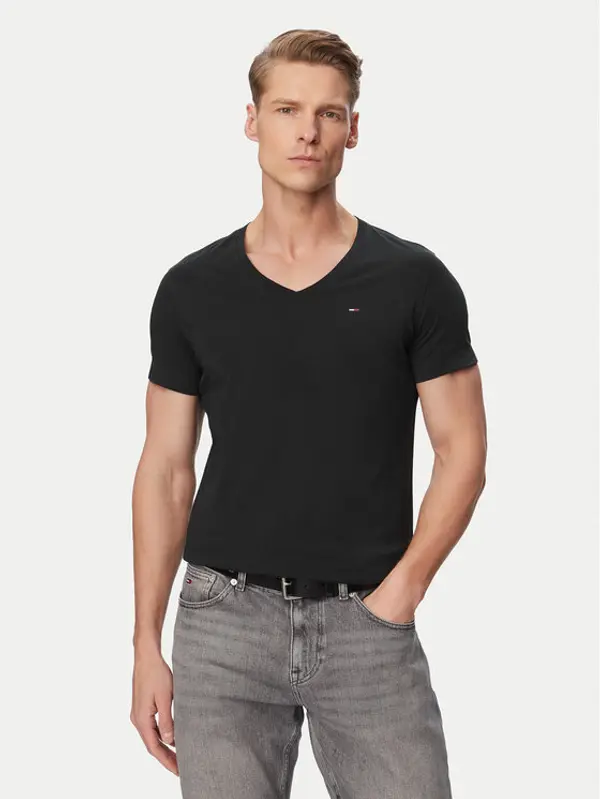 Tommy Jeans Tommy Jeans T-shirt DM0DM04410 Crna Regular Fit