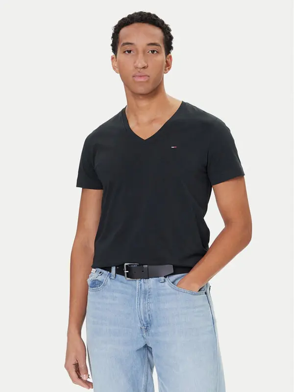 Tommy Jeans Tommy Jeans T-shirt DM0DM04410 Crna Regular Fit