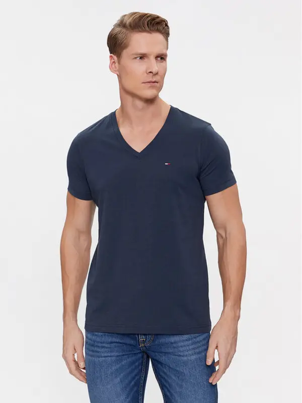 Tommy Jeans Tommy Jeans T-shirt DM0DM04410 Tamnoplava Regular Fit
