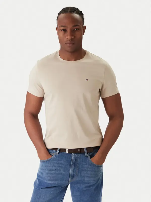 Tommy Jeans Tommy Jeans T-shirt DM0DM04411 Bež Slim Fit