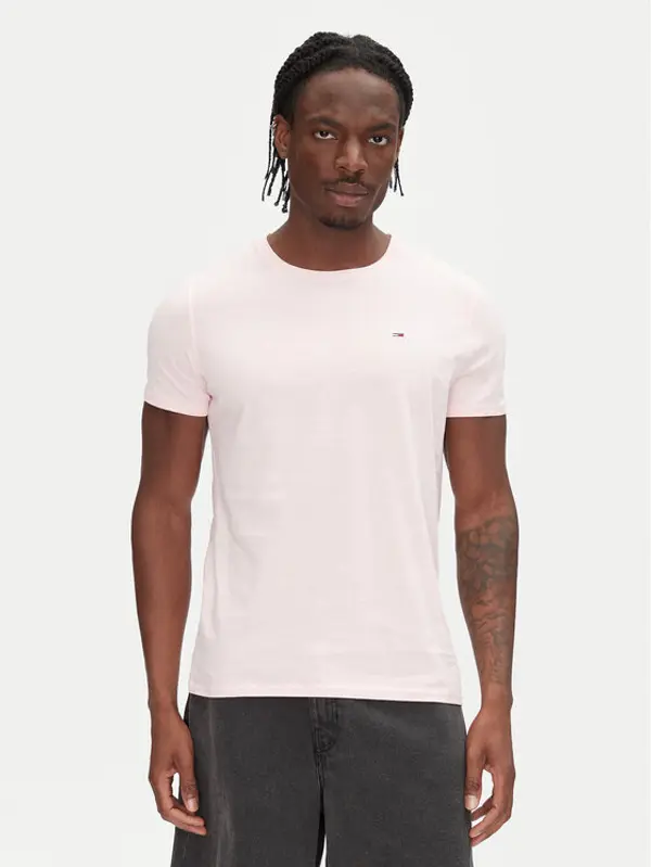 Tommy Jeans Tommy Jeans T-shirt DM0DM04411 Ružičasta Slim Fit