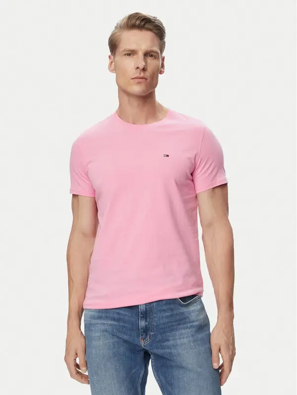 Tommy Jeans Tommy Jeans T-shirt DM0DM04411 Svijetlo roza Slim Fit