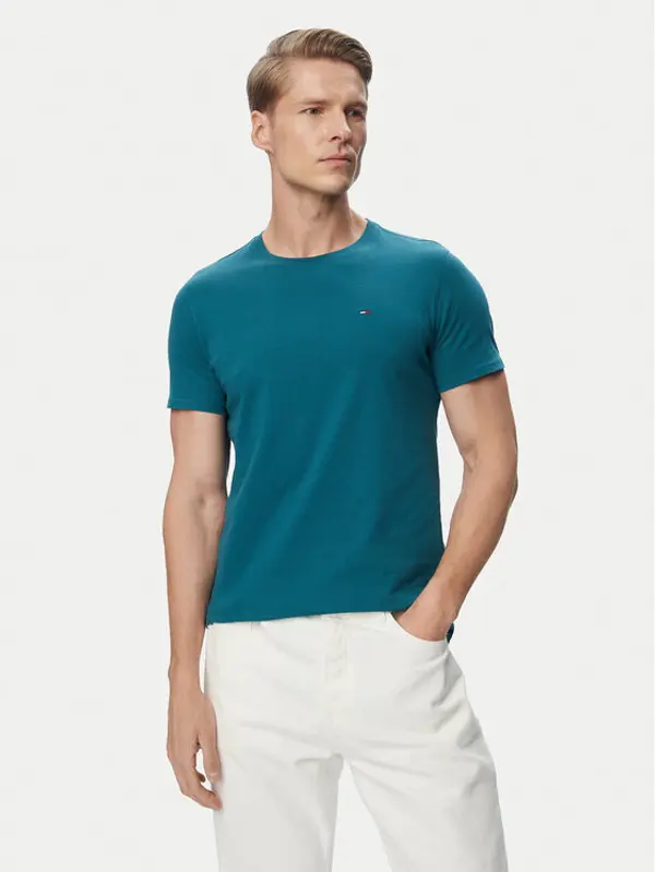 Tommy Jeans Tommy Jeans T-shirt DM0DM04411 Tamno zelena Slim Fit