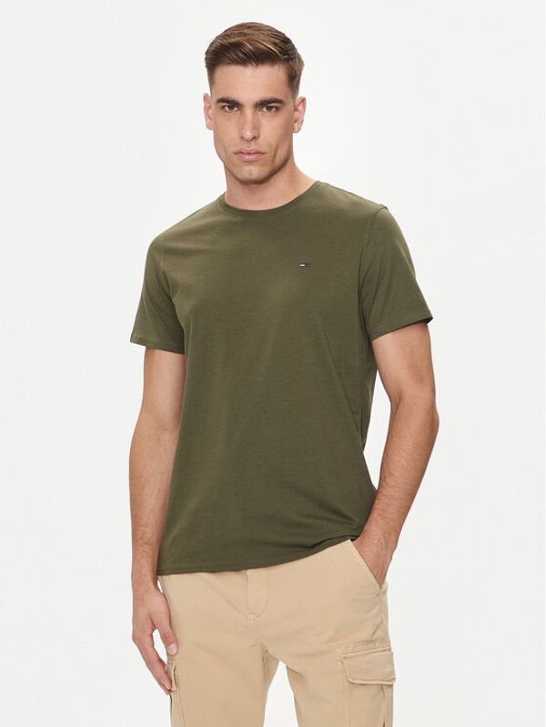 Tommy Jeans Tommy Jeans T-shirt DM0DM04411 Zelena Regular Fit