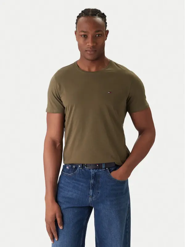 Tommy Jeans Tommy Jeans T-shirt DM0DM04411 Zelena Slim Fit