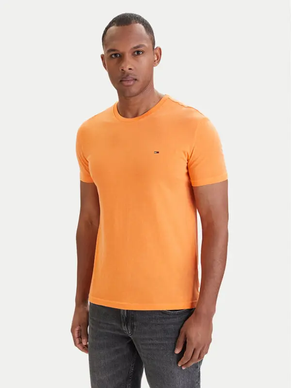 Tommy Jeans Tommy Jeans T-shirt DM0DM20363 Narančasta Slim Fit