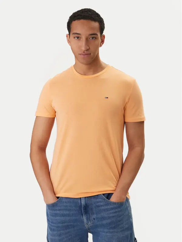Tommy Jeans Tommy Jeans T-shirt DM0DM20363 Narančasta Slim Fit