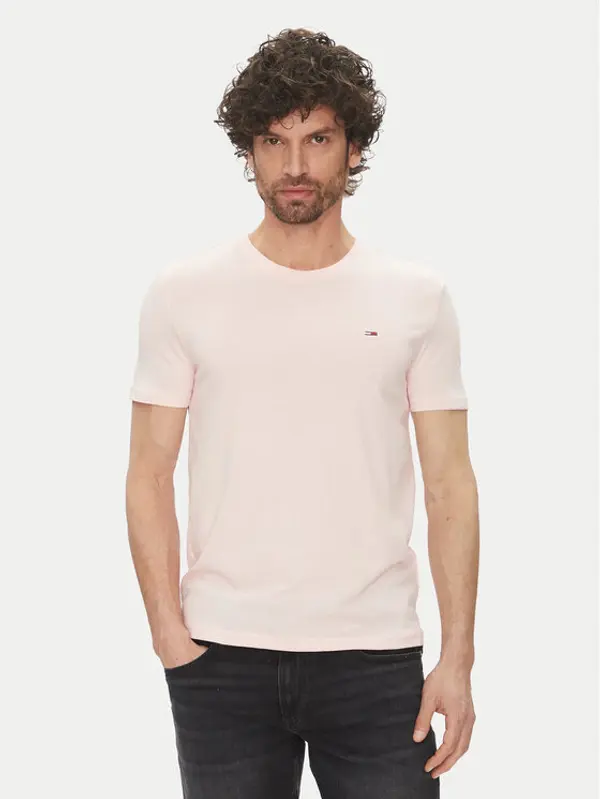 Tommy Jeans Tommy Jeans T-shirt DM0DM20363 Ružičasta Slim Fit