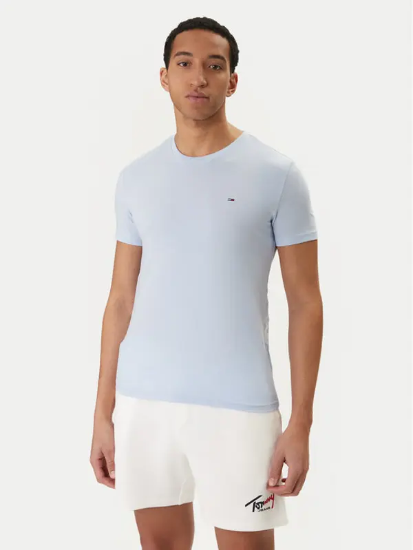 Tommy Jeans Tommy Jeans T-shirt DM0DM20363 Svijetloplava Slim Fit