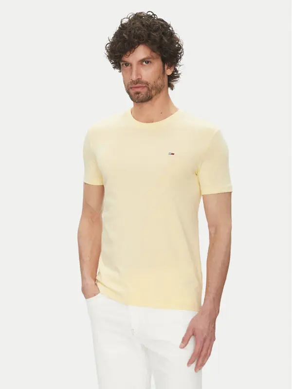 Tommy Jeans Tommy Jeans T-shirt DM0DM20363 Žuta Slim Fit