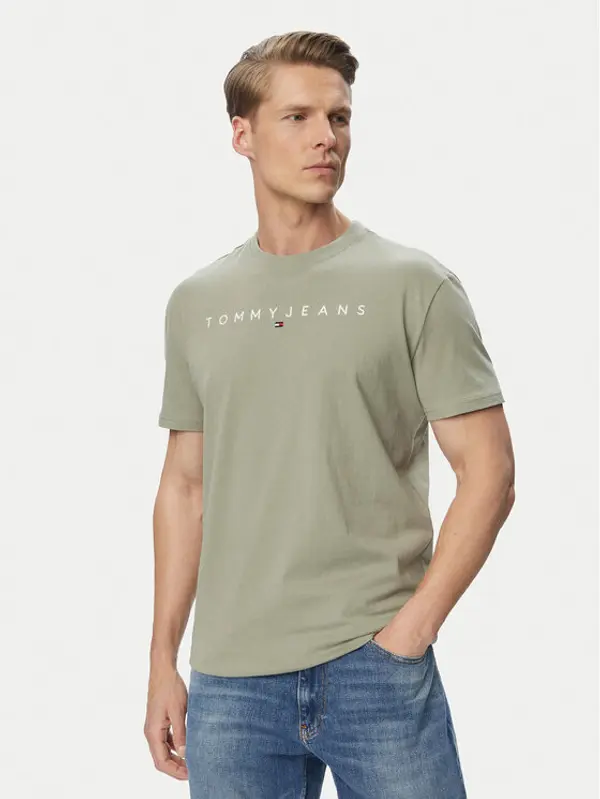 Tommy Jeans Tommy Jeans T-shirt DM0DM20744 Zelena Regular Fit