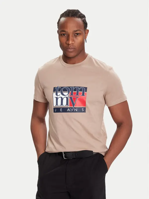 Tommy Jeans Tommy Jeans T-shirt DM0DM21977 Bež Regular Fit