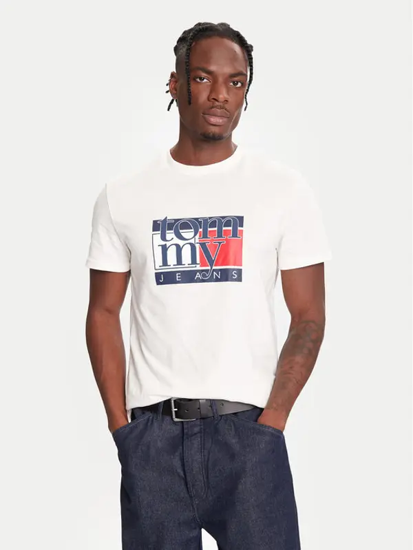Tommy Jeans Tommy Jeans T-shirt DM0DM21977 Bijela Regular Fit