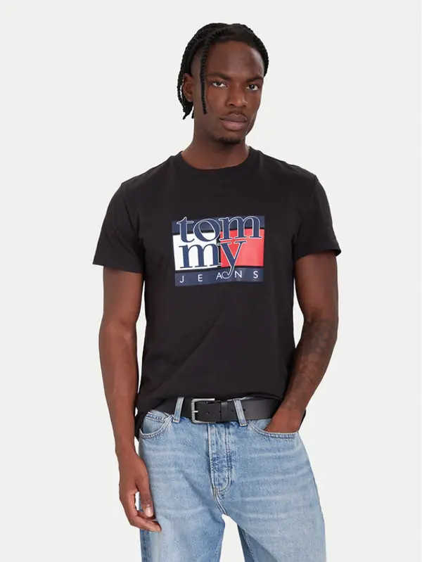Tommy Jeans Tommy Jeans T-shirt DM0DM21977 Crna Regular Fit