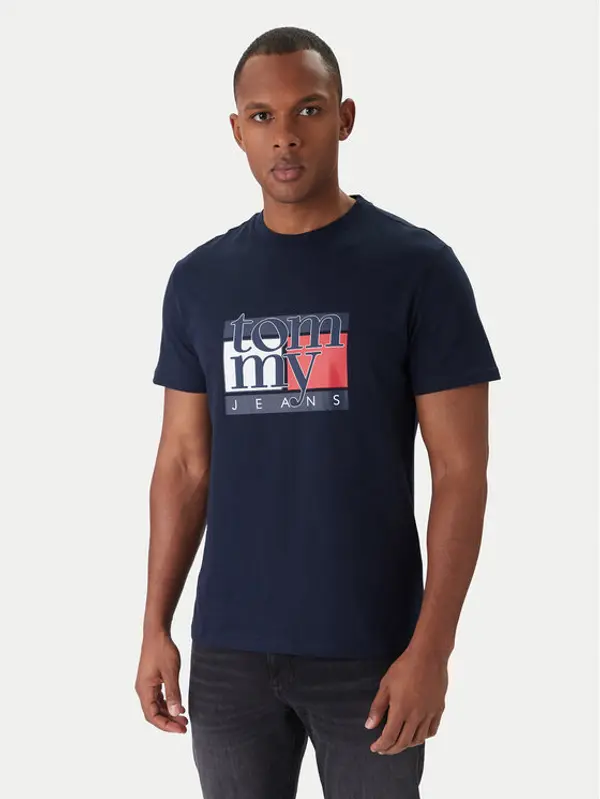 Tommy Jeans Tommy Jeans T-shirt DM0DM21977 Tamnoplava Regular Fit