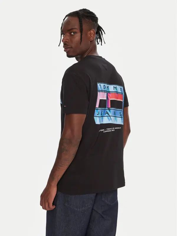 Tommy Jeans Tommy Jeans T-shirt DM0DM21980 Crna Regular Fit