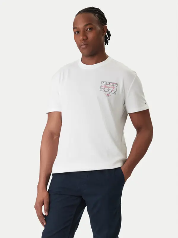 Tommy Jeans Tommy Jeans T-shirt DM0DM22319 Écru Regular Fit