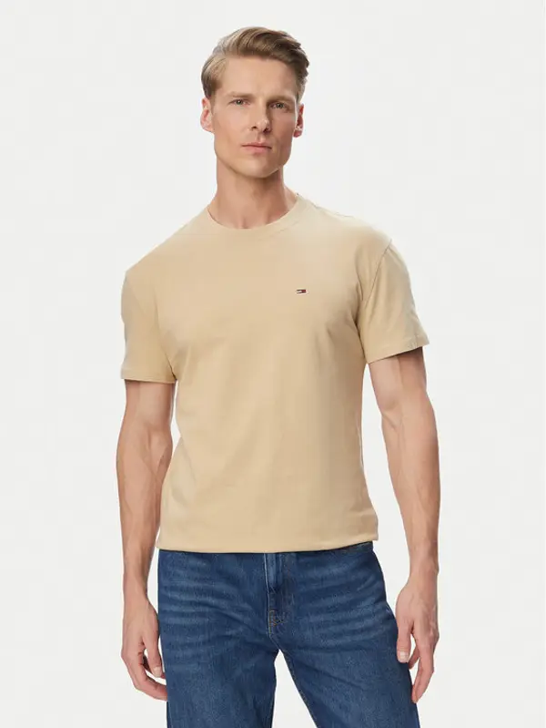 Tommy Jeans Tommy Jeans T-shirt DM0DM22504 Bež Regular Fit