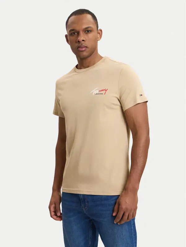 Tommy Jeans Tommy Jeans T-shirt DM0DM22538 Bež Slim Fit