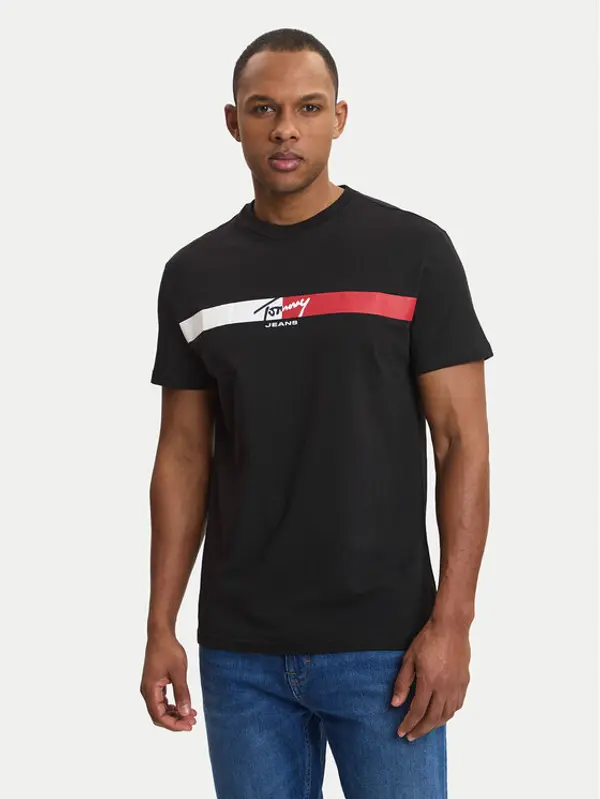 Tommy Jeans Tommy Jeans T-shirt DM0DM22539 Crna Regular Fit