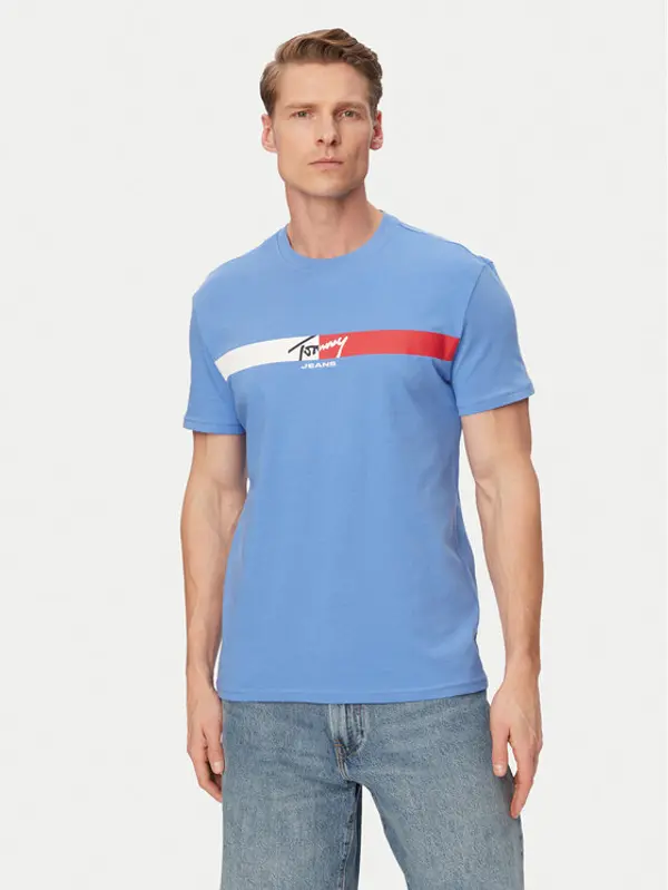 Tommy Jeans Tommy Jeans T-shirt DM0DM22539 Plava Regular Fit