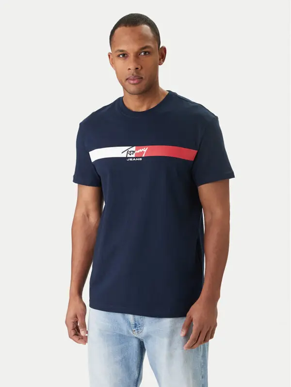 Tommy Jeans Tommy Jeans T-shirt DM0DM22539 Tamnoplava Regular Fit