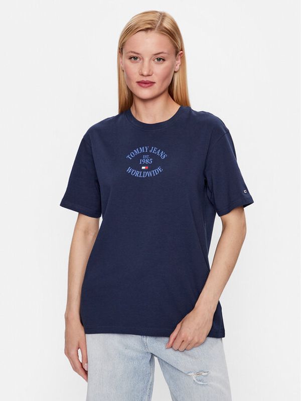 Tommy Jeans Tommy Jeans T-shirt DW0DW16147 Tamnoplava Relaxed Fit