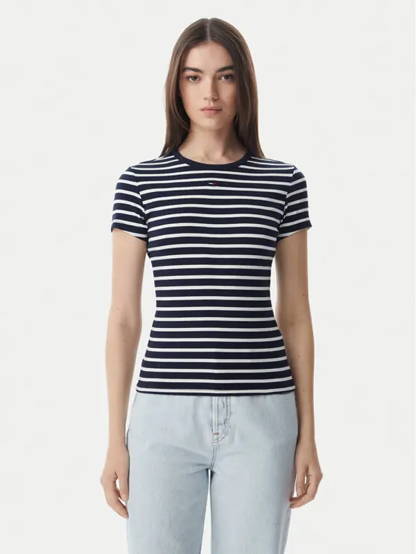 Tommy Jeans Tommy Jeans T-shirt DW0DW17383 Tamnoplava Regular Fit