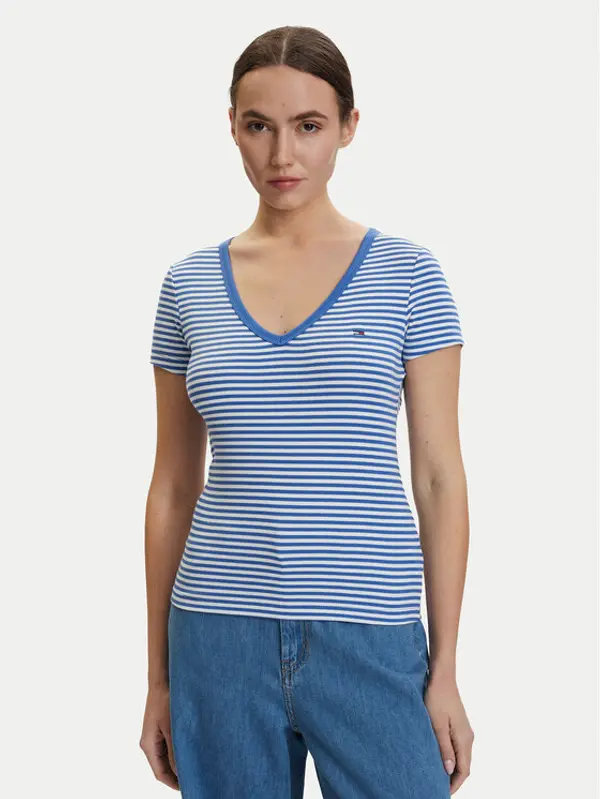 Tommy Jeans Tommy Jeans T-shirt DW0DW17385 Plava Slim Fit