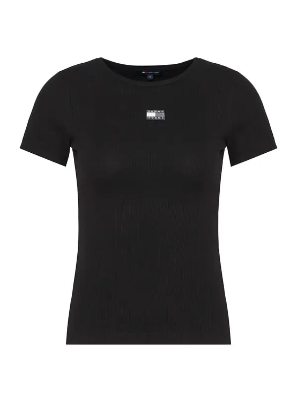 Tommy Jeans Tommy Jeans T-shirt DW0DW17881 Crna Slim Fit