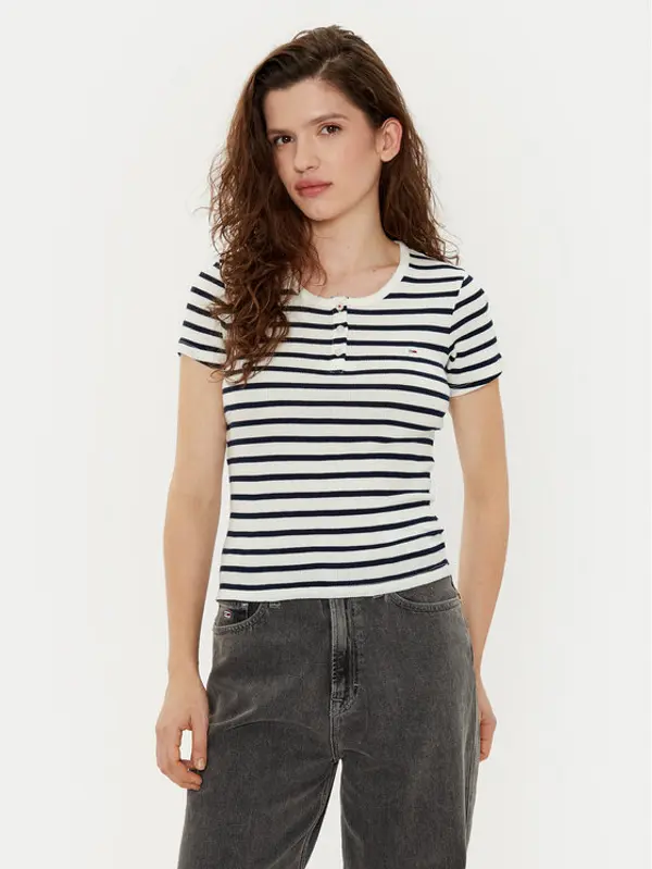 Tommy Jeans Tommy Jeans T-shirt DW0DW19502 Šarena Slim Fit