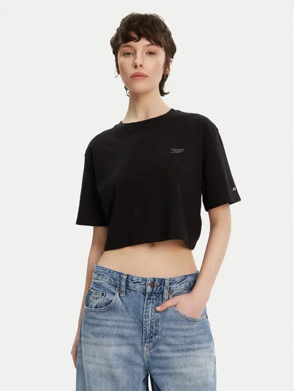 Tommy Jeans Tommy Jeans T-shirt DW0DW20324 Crna Relaxed Fit