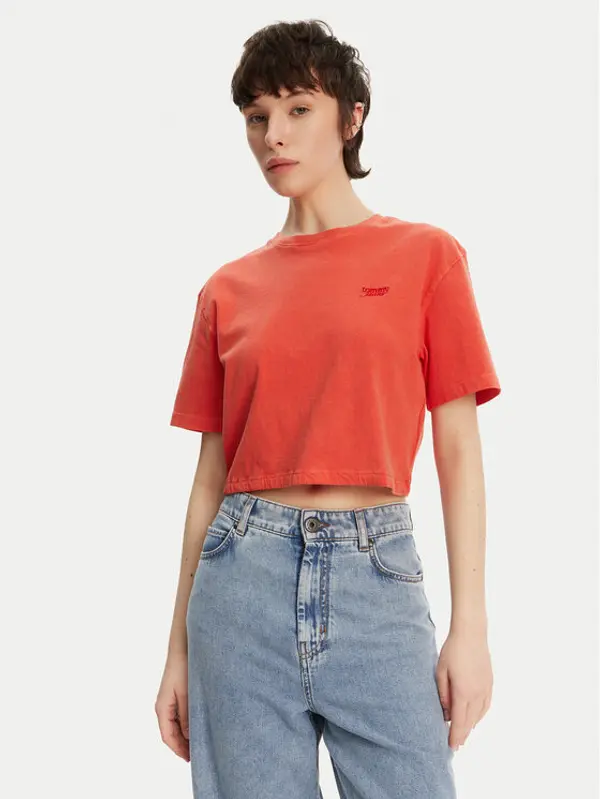 Tommy Jeans Tommy Jeans T-shirt DW0DW20324 Narančasta Relaxed Fit