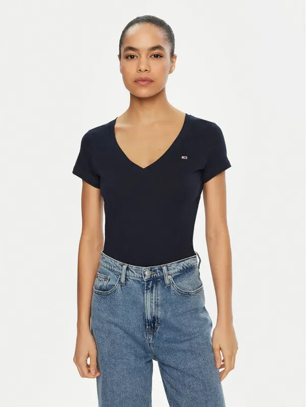Tommy Jeans Tommy Jeans T-shirt DW0DW20458 Tamnoplava Slim Fit