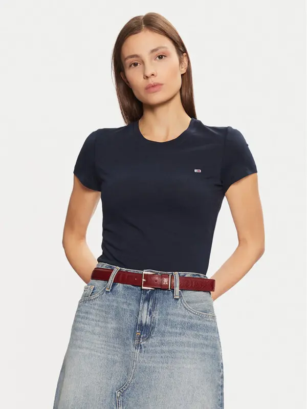 Tommy Jeans Tommy Jeans T-shirt DW0DW20459 Tamnoplava Slim Fit