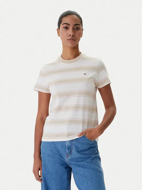 Tommy Jeans Tommy Jeans T-shirt DW0DW21834 Bež Regular Fit