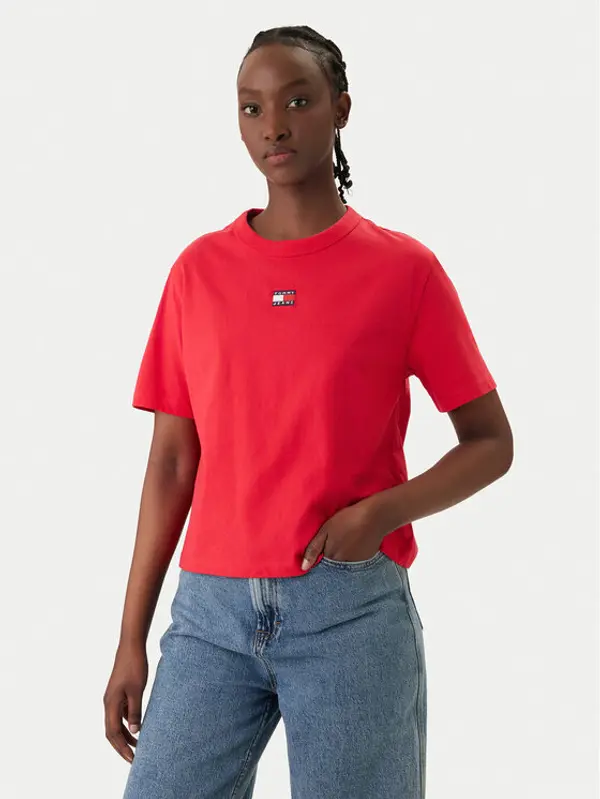 Tommy Jeans Tommy Jeans T-shirt DW0DW22202 Crvena Boxy Fit