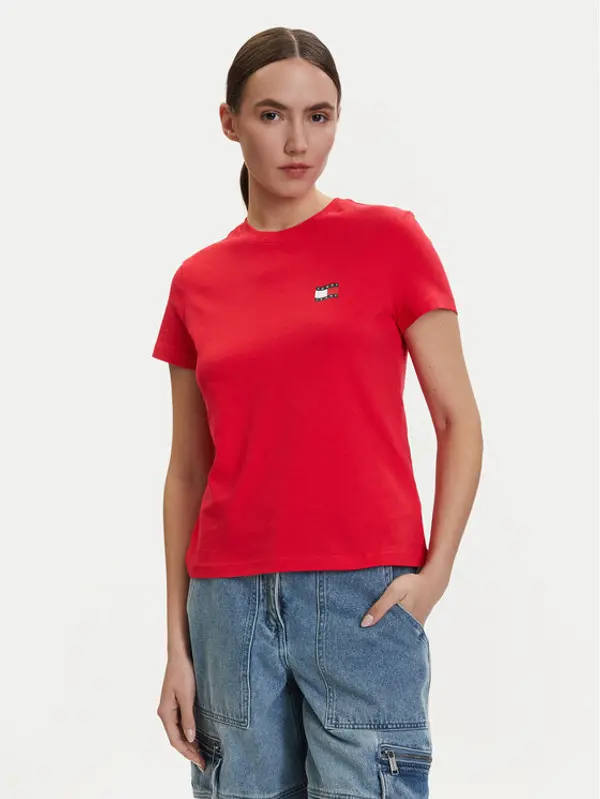 Tommy Jeans Tommy Jeans T-shirt DW0DW22274 Crvena Regular Fit