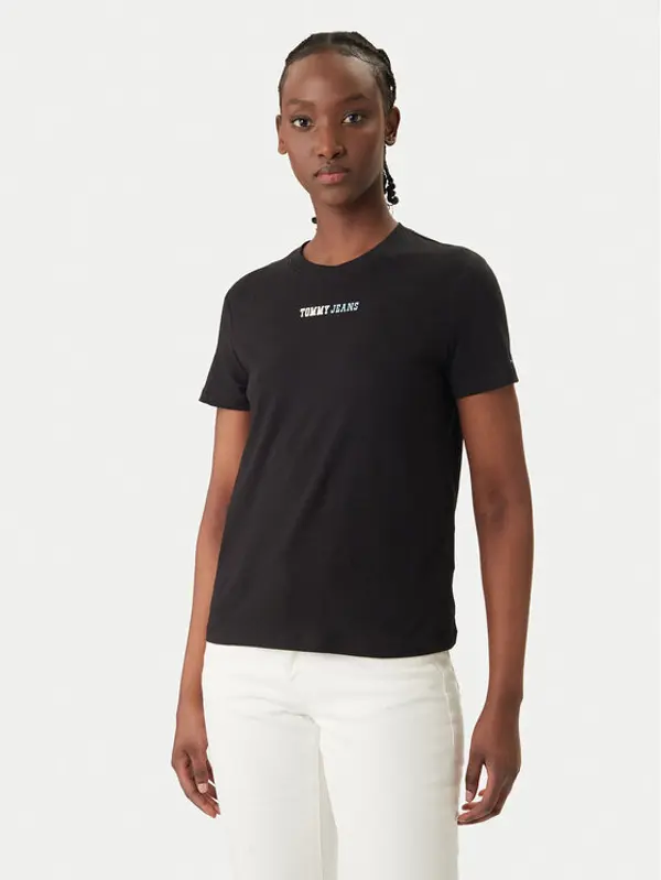 Tommy Jeans Tommy Jeans T-shirt DW0DW22277 Crna Regular Fit