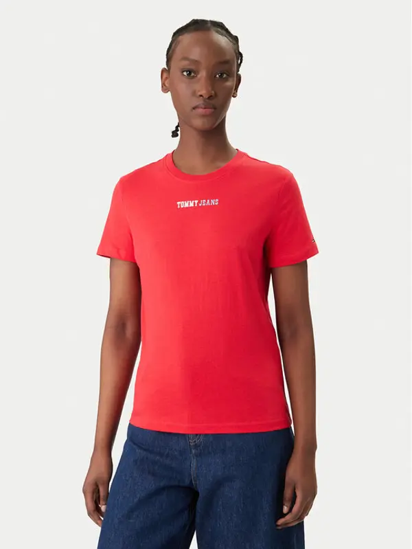 Tommy Jeans Tommy Jeans T-shirt DW0DW22277 Crvena Regular Fit