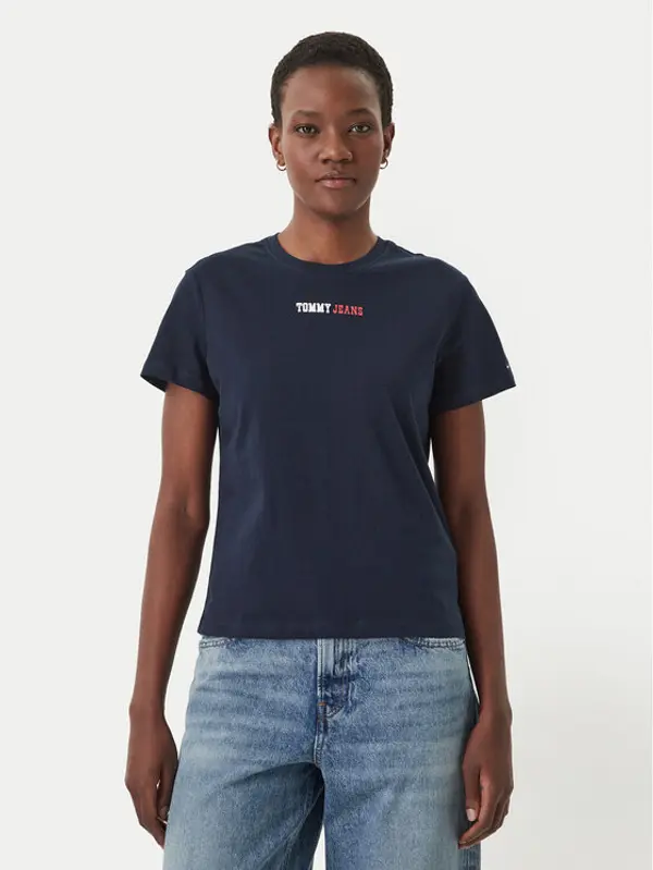 Tommy Jeans Tommy Jeans T-shirt DW0DW22277 Tamnoplava Regular Fit