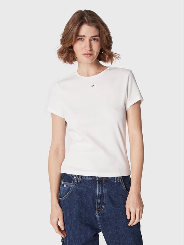 Tommy Jeans Tommy Jeans T-shirt Essential DW0DW14876 Bijela Slim Fit