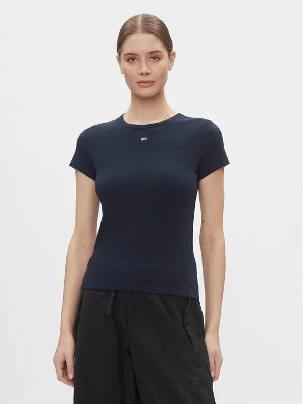 Tommy Jeans Tommy Jeans T-shirt Essential DW0DW17383 Tamnoplava Slim Fit