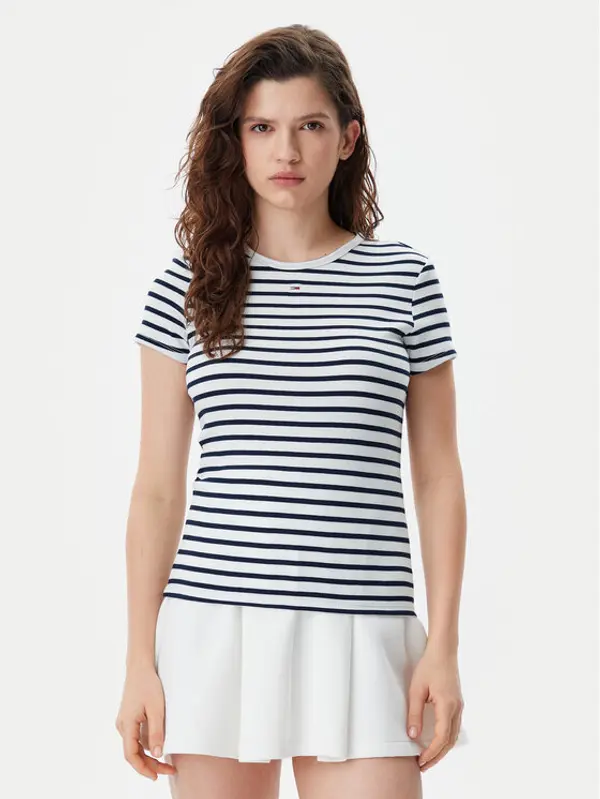 Tommy Jeans Tommy Jeans T-shirt Essential DW0DW17383 Tamnoplava Slim Fit