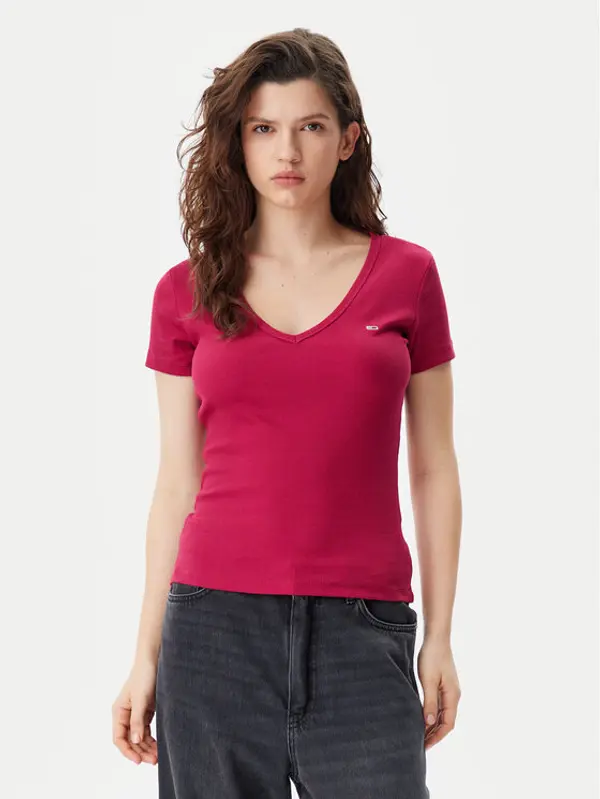 Tommy Jeans Tommy Jeans T-shirt Essential DW0DW17385 Ružičasta Slim Fit