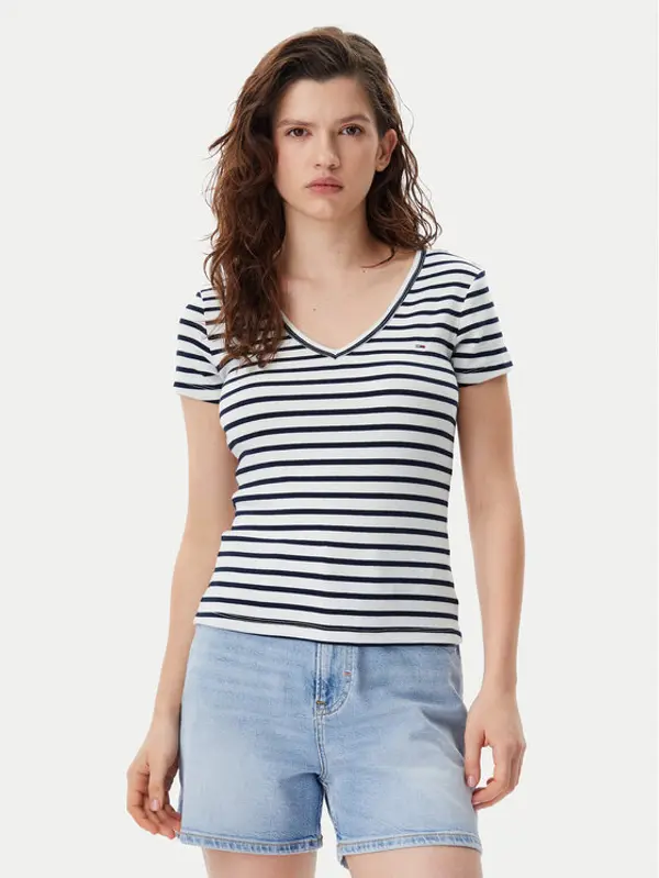 Tommy Jeans Tommy Jeans T-shirt Essential DW0DW17385 Tamnoplava Slim Fit