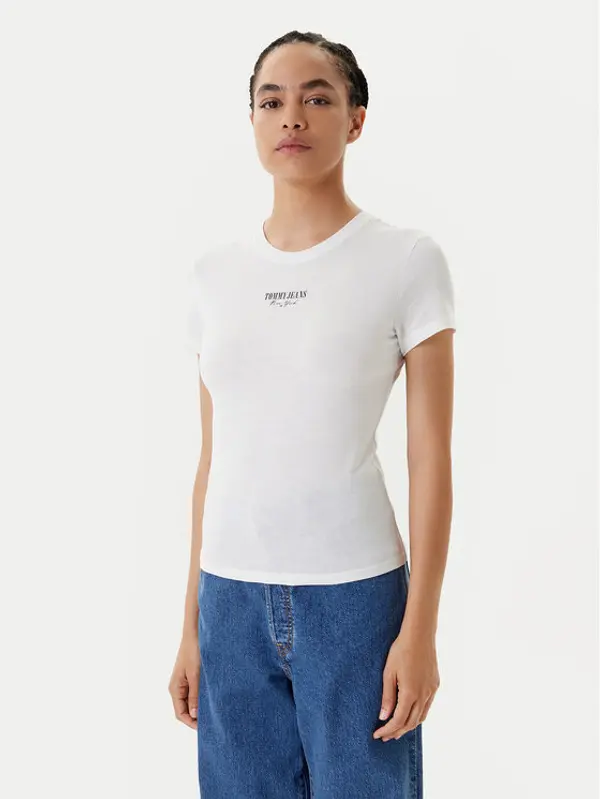 Tommy Jeans Tommy Jeans T-shirt Essential DW0DW20913 Bijela Slim Fit
