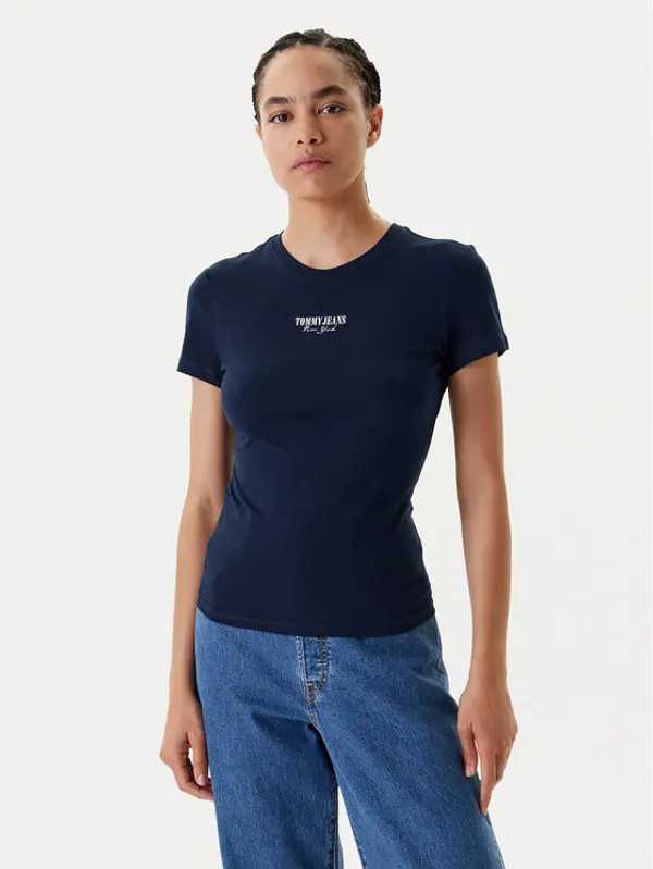 Tommy Jeans Tommy Jeans T-shirt Essential DW0DW20913 Tamnoplava Slim Fit