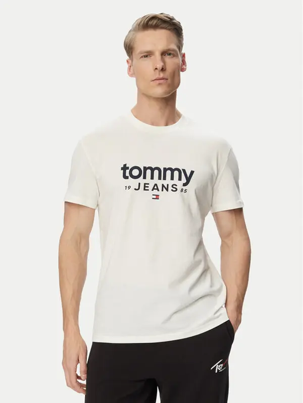 Tommy Jeans Tommy Jeans T-shirt Graphic DM0DM23376 Bijela Slim Fit