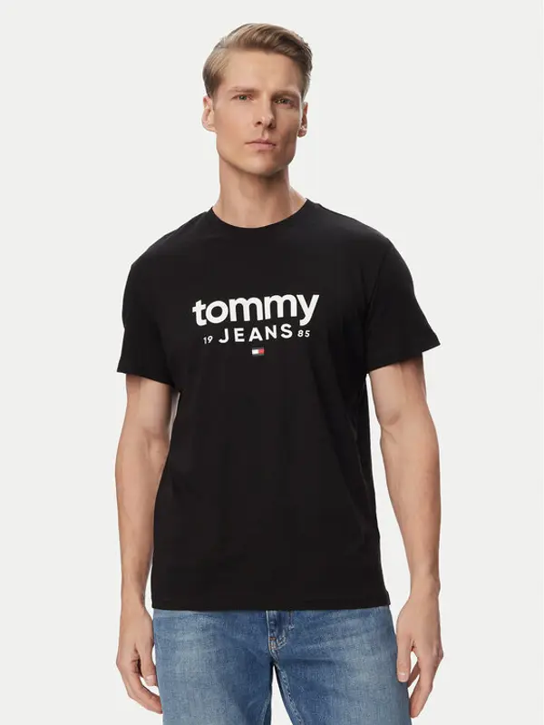 Tommy Jeans Tommy Jeans T-shirt Graphic DM0DM23376 Crna Slim Fit